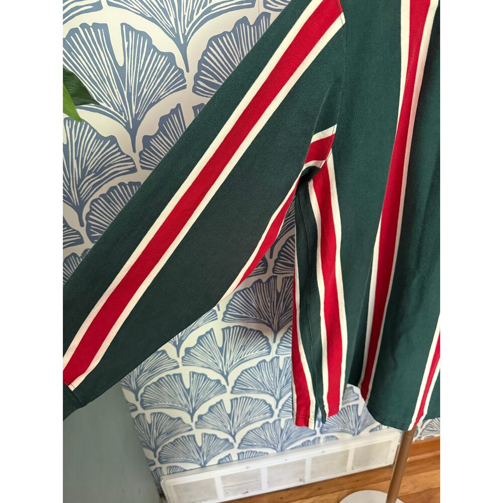 Vintage 90s Polo Ralph Lauren Red & Green Rugby Long Sleeve, Large - Picture 7 of 7